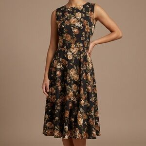 Royal Monk floral sleeveless feminine midi dress